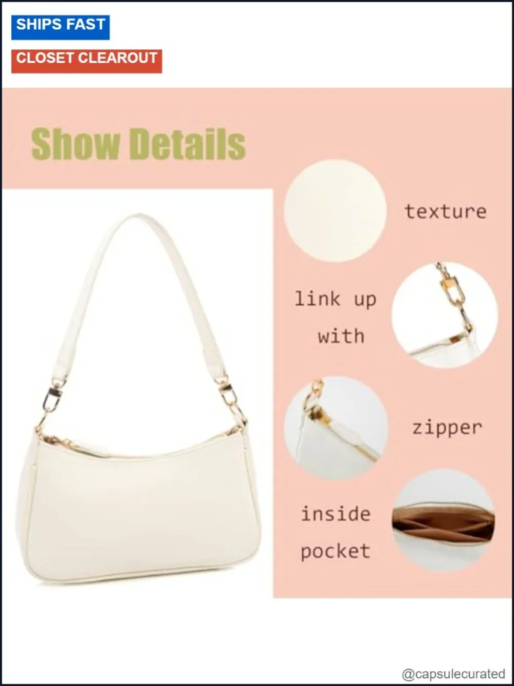 Faux Leather Hobo Crossbody Bag with Zipper, Vintage Shoulder Purse